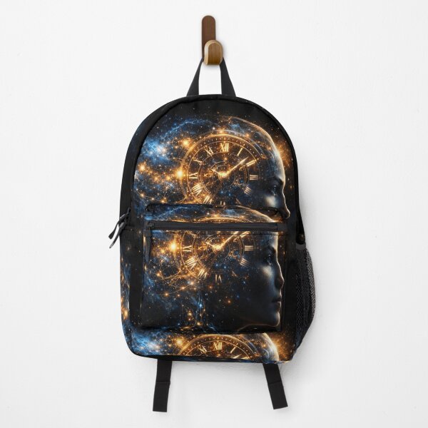 Item preview, Cosmic time Intelligence – Futuristic Human Brain Galaxy Metal Wall Art designed and sold by RevieusaR.