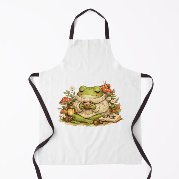 Item preview, Cozy Frog With Tea and Mushrooms designed and sold by PopPizzazz.