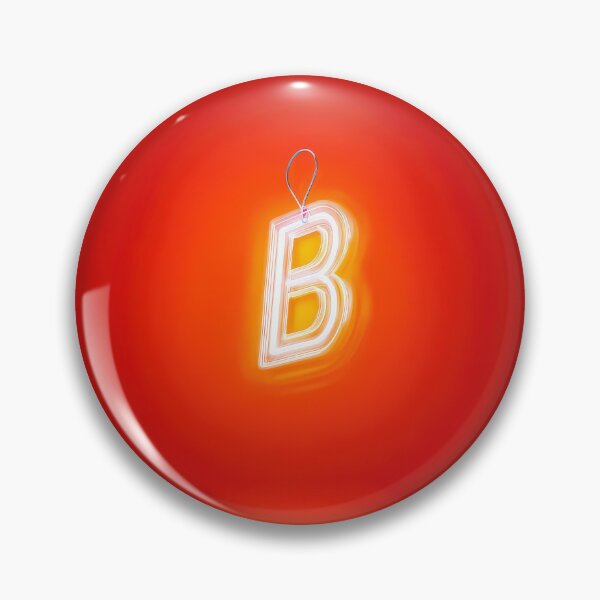 Item preview, Glowing Neon Letter B on Red Background – Modern Luminous Typography Art designed and sold by Grafititee.