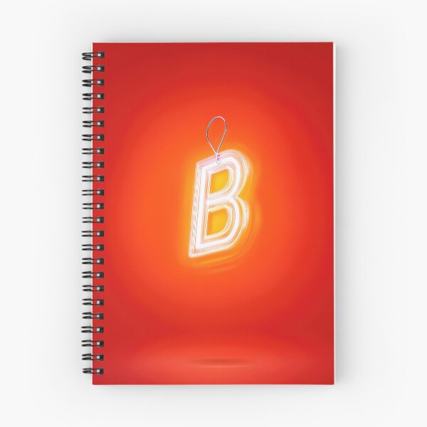 Item preview, Glowing Neon Letter B on Red Background – Modern Luminous Typography Art designed and sold by Grafititee.