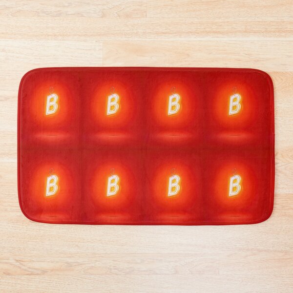 Item preview, Glowing Neon Letter B on Red Background – Modern Luminous Typography Art designed and sold by Grafititee.