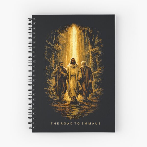 Item preview, The Road to Emmaus — Golden Light of Christ (Luxury Faith Tee) designed and sold by Sanctum Icons.