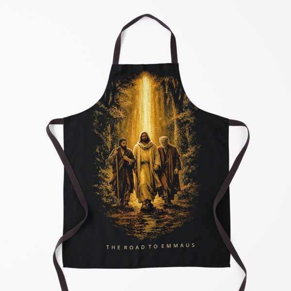 Item preview, The Road to Emmaus — Golden Light of Christ (Luxury Faith Tee) designed and sold by Sanctum Icons.