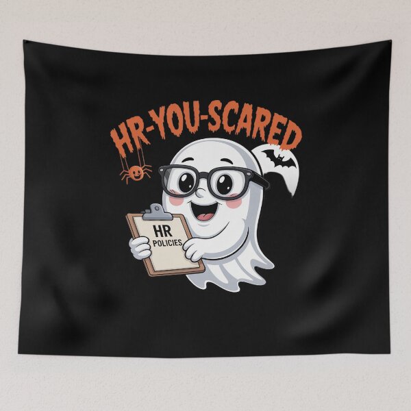 Item preview, Spooky Cute Ghost Human Resources Halloween HR Manager Team designed and sold by Shannon Bosley.