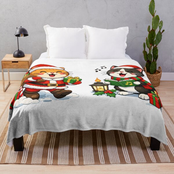 Item preview, Meowy Christmas Santa Cat Carolers designed and sold by Iuqiune.