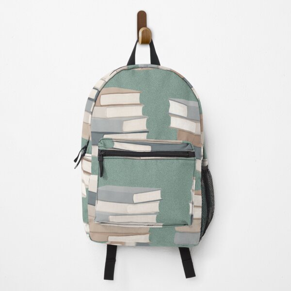 Item preview, Quiet Reading Pattern – Scandinavian Book Stacks in Soft Green designed and sold by ScanMood.