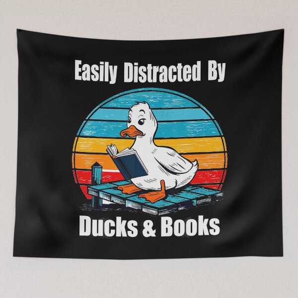 Item preview, Ducks Books Lover - Easily Distracted By Ducks Books designed and sold by charitashmoqs.