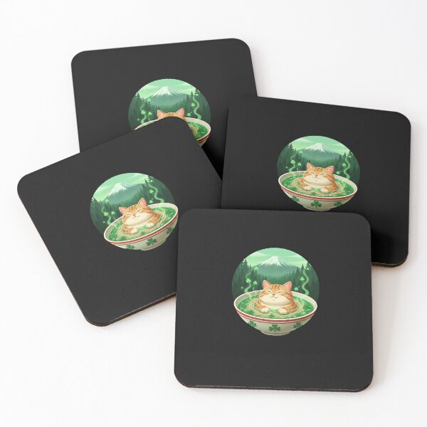 Item preview, Lucky Japanese Ramen Cat – St Patrick’s Day Zen Bath designed and sold by SWEET-TINAPAY.