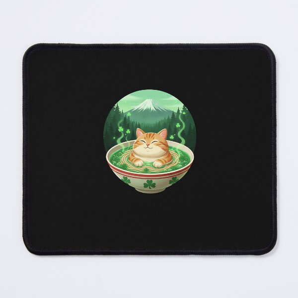 Item preview, Lucky Japanese Ramen Cat – St Patrick’s Day Zen Bath designed and sold by SWEET-TINAPAY.