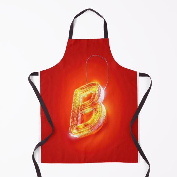 Item preview, Glowing Neon Letter B on Red Background – Modern Luminous Typography Art designed and sold by Grafititee.