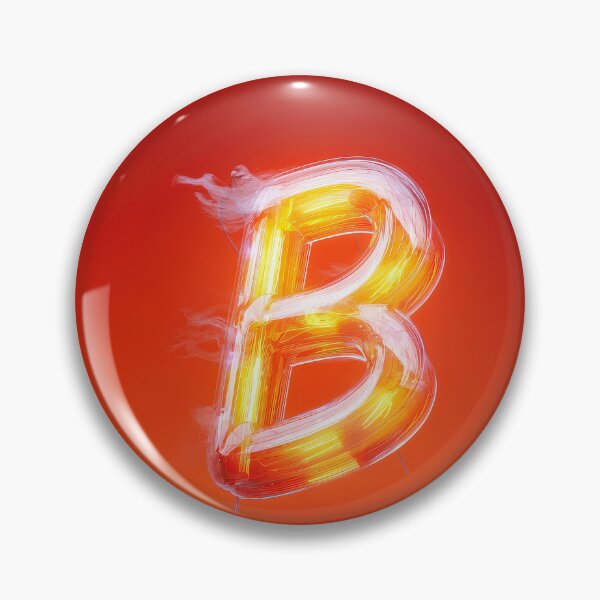 Item preview, Glowing Neon Letter B on Red Background – Modern Luminous Typography Art designed and sold by Grafititee.