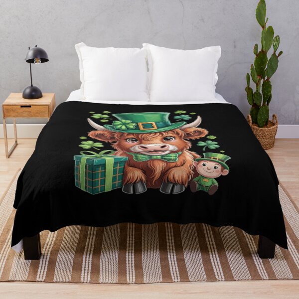 Item preview, Cute Baby Highland Cow Paddys Day Shamrock St Patricks Day designed and sold by IdunayaStore.