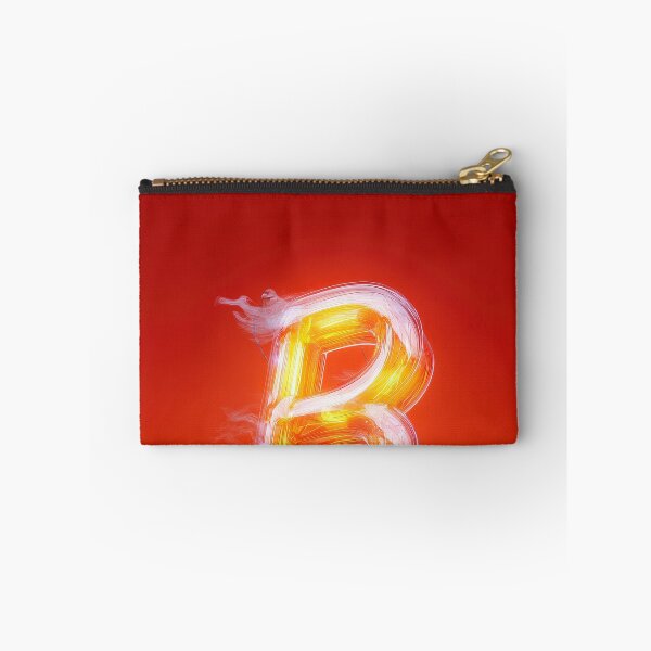 Item preview, Glowing Neon Letter B on Red Background – Modern Luminous Typography Art designed and sold by Grafititee.