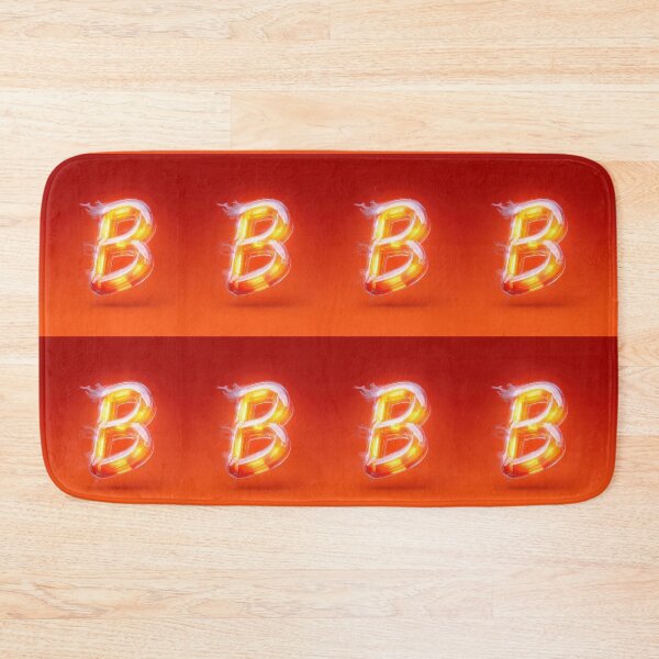 Item preview, Glowing Neon Letter B on Red Background – Modern Luminous Typography Art designed and sold by Grafititee.