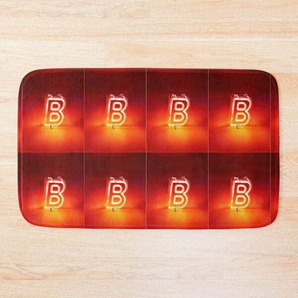 Item preview, Glowing Neon Letter B on Red Background – Modern Luminous Typography Art designed and sold by Grafititee.