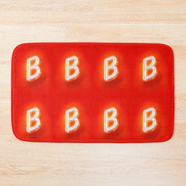 Item preview, Glowing Neon Letter B on Red Background – Modern Luminous Typography Art designed and sold by Grafititee.
