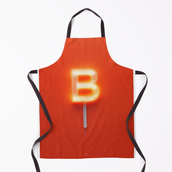 Item preview, Glowing Neon Letter B on Red Background – Modern Luminous Typography Art designed and sold by Grafititee.
