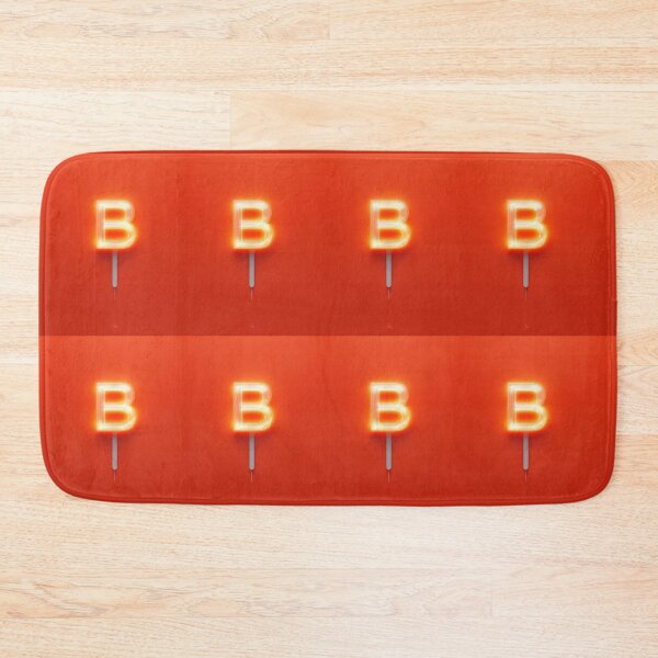 Item preview, Glowing Neon Letter B on Red Background – Modern Luminous Typography Art designed and sold by Grafititee.