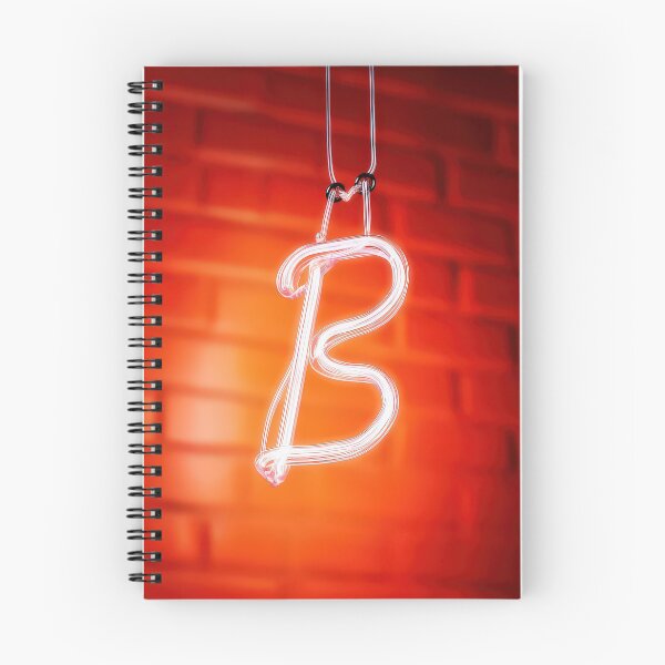 Item preview, Glowing Neon Letter B on Red Background – Modern Luminous Typography Art designed and sold by Grafititee.