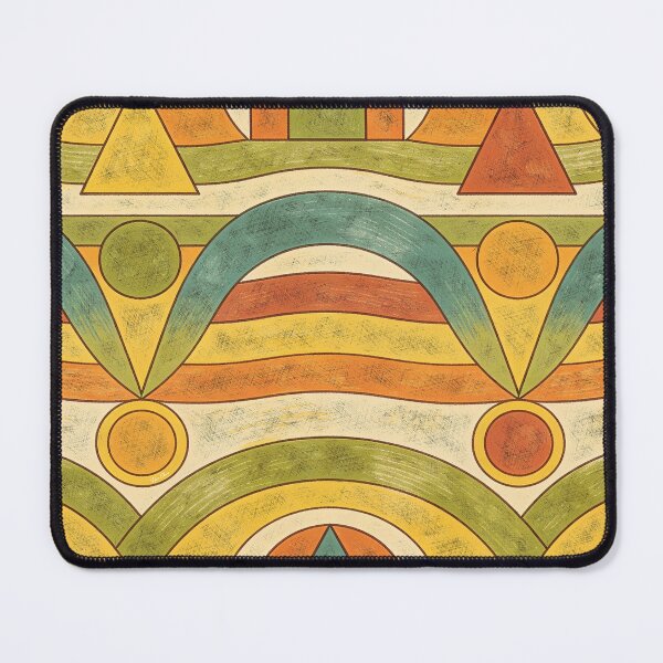 Item preview, Mid-Century Modern Geometric Waves - Retro Earth Tones Pattern designed and sold by Hen-C-Art.