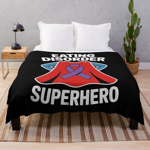 Item preview, Eating Disorder Superhero Warrior Fighter Purple Ribbon designed and sold by catsdothingz.