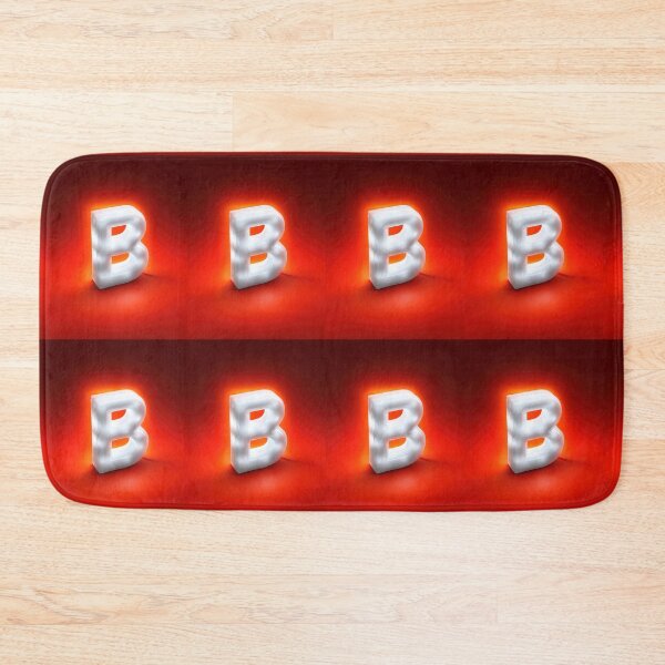 Item preview, Glowing Neon Letter B on Red Background – Modern Luminous Typography Art designed and sold by Grafititee.