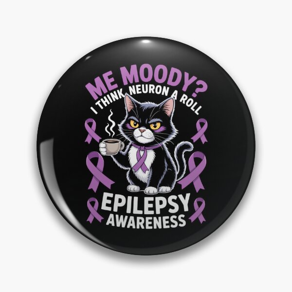 Item preview, Funny Epilepsy Awareness Cat designed and sold by comptorasunfia.