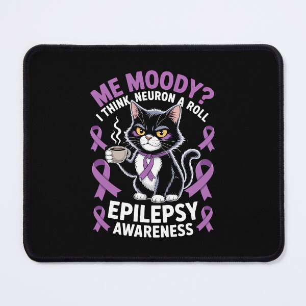 Item preview, Funny Epilepsy Awareness Cat designed and sold by comptorasunfia.