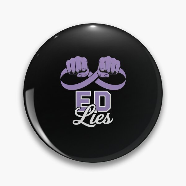 Item preview, ED Lies Eating Disorders Awareness Ribbon Anorexia Pica designed and sold by catsdothingz.
