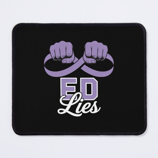 Item preview, ED Lies Eating Disorders Awareness Ribbon Anorexia Pica designed and sold by catsdothingz.