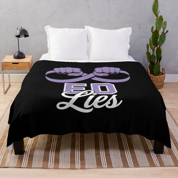 Item preview, ED Lies Eating Disorders Awareness Ribbon Anorexia Pica designed and sold by catsdothingz.