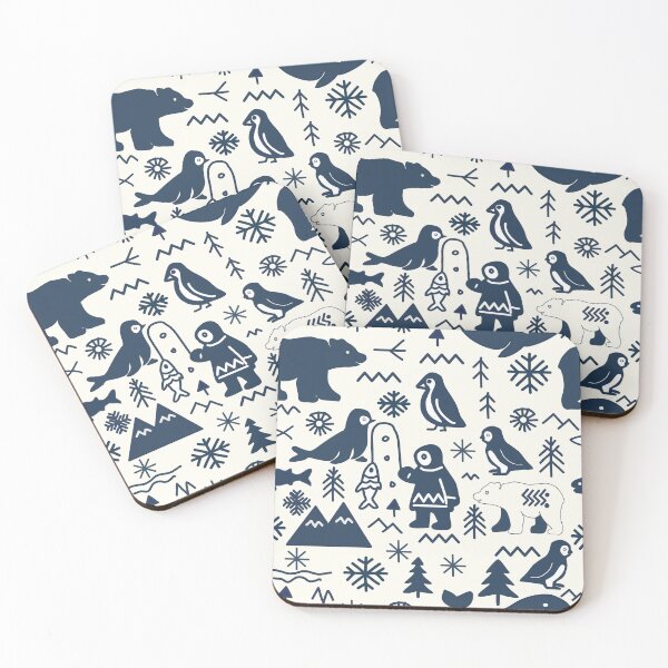 Item preview, Cute Nordic Arctic Animals Pattern designed and sold by LSLOOMANDSOUL.