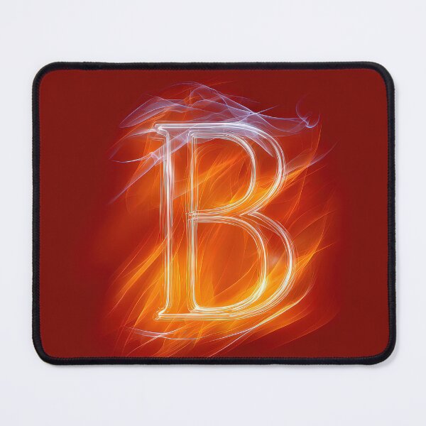 Item preview, Glowing Neon Letter B on Red Background – Modern Luminous Typography Art designed and sold by Grafititee.