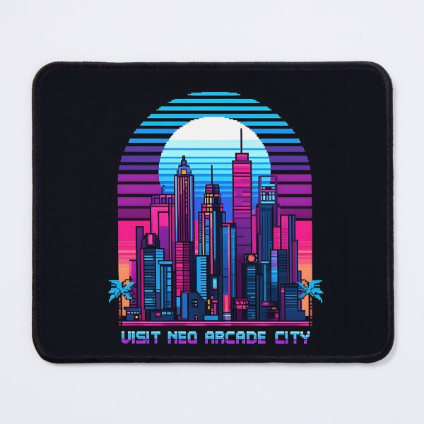 Item preview, Neo Arcade City Vintage Pixel Art Travel Poster designed and sold by ThePixelArchive.