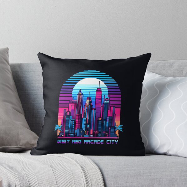 Item preview, Neo Arcade City Vintage Pixel Art Travel Poster designed and sold by ThePixelArchive.