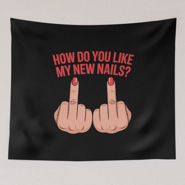 Item preview, Funny Nail Technician Middle Finger Joke designed and sold by comptorasunfia.