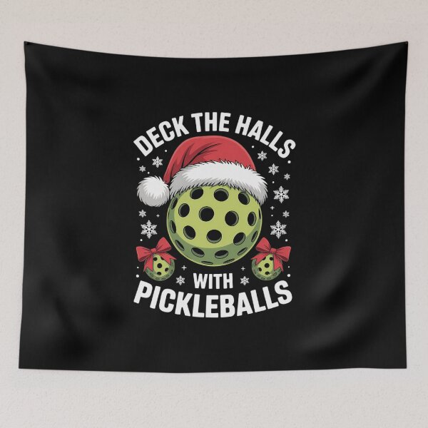 Item preview, Deck The Halls With Pickleballs Xmas designed and sold by IdunayaStore.