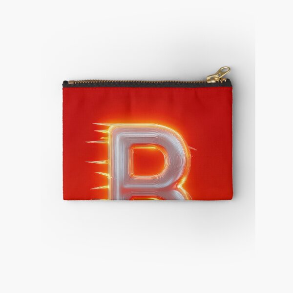 Item preview, Glowing Neon Letter B on Red Background – Modern Luminous Typography Art designed and sold by Grafititee.