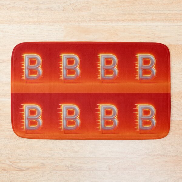 Item preview, Glowing Neon Letter B on Red Background – Modern Luminous Typography Art designed and sold by Grafititee.