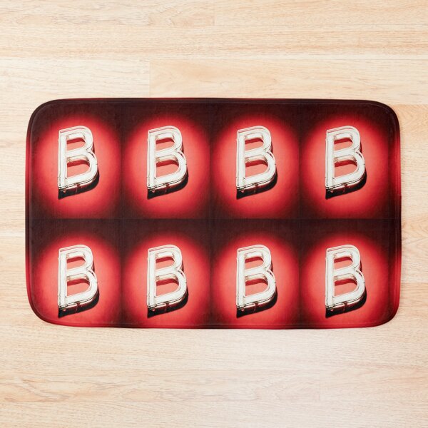 Item preview, Glowing Neon Letter B on Red Background – Modern Luminous Typography Art designed and sold by Grafititee.