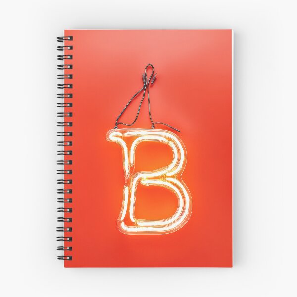 Item preview, Glowing Neon Letter B on Red Background – Modern Luminous Typography Art designed and sold by Grafititee.