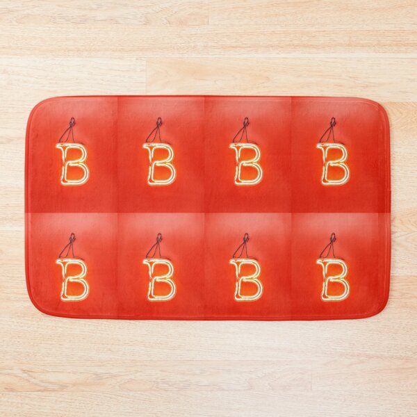 Item preview, Glowing Neon Letter B on Red Background – Modern Luminous Typography Art designed and sold by Grafititee.