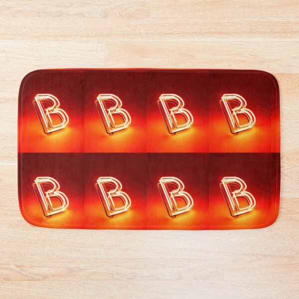 Item preview, Glowing Neon Letter B on Red Background – Modern Luminous Typography Art designed and sold by Grafititee.