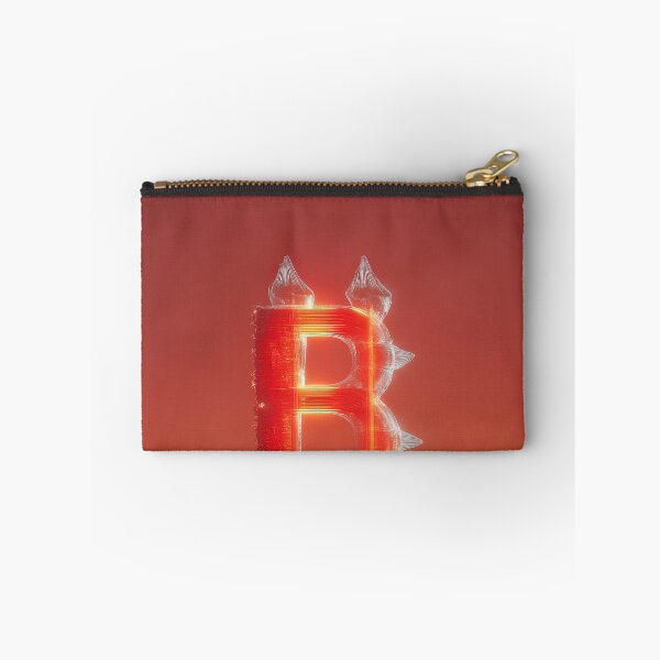Item preview, Glowing Neon Letter B on Red Background – Modern Luminous Typography Art designed and sold by Grafititee.
