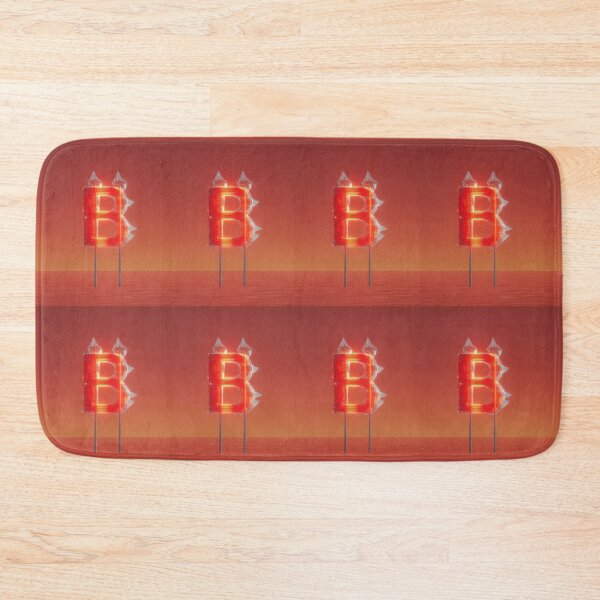 Item preview, Glowing Neon Letter B on Red Background – Modern Luminous Typography Art designed and sold by Grafititee.