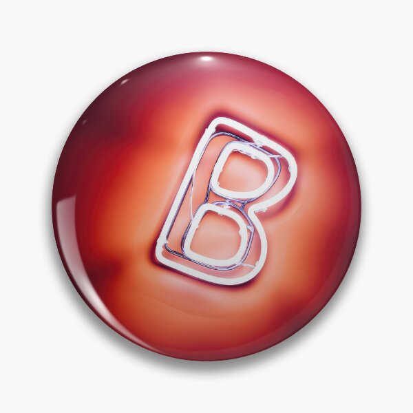 Item preview, Glowing Neon Letter B on Red Background – Modern Luminous Typography Art designed and sold by Grafititee.