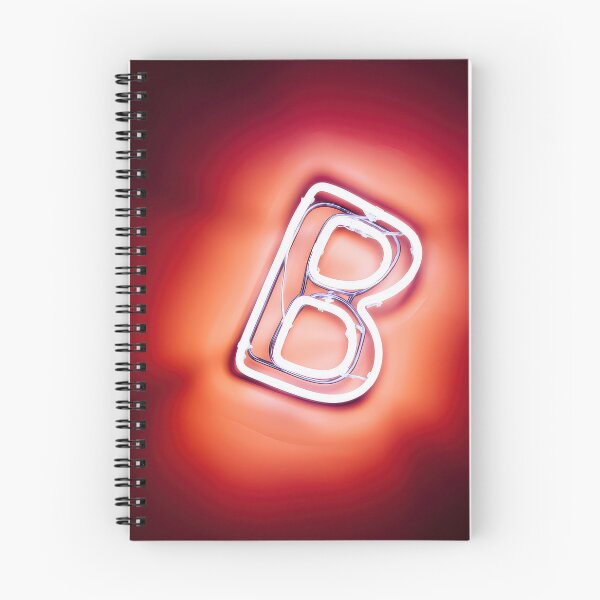 Item preview, Glowing Neon Letter B on Red Background – Modern Luminous Typography Art designed and sold by Grafititee.