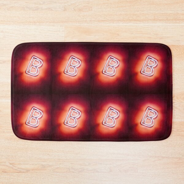 Item preview, Glowing Neon Letter B on Red Background – Modern Luminous Typography Art designed and sold by Grafititee.