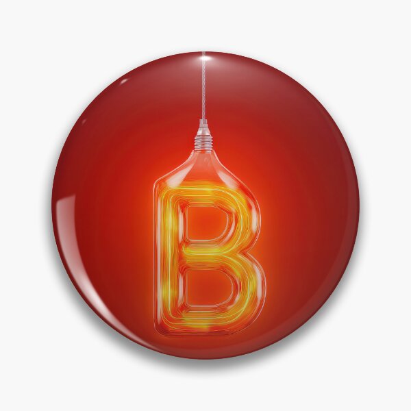 Item preview, Glowing Neon Letter B on Red Background – Modern Luminous Typography Art designed and sold by Grafititee.