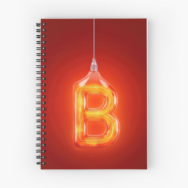 Item preview, Glowing Neon Letter B on Red Background – Modern Luminous Typography Art designed and sold by Grafititee.